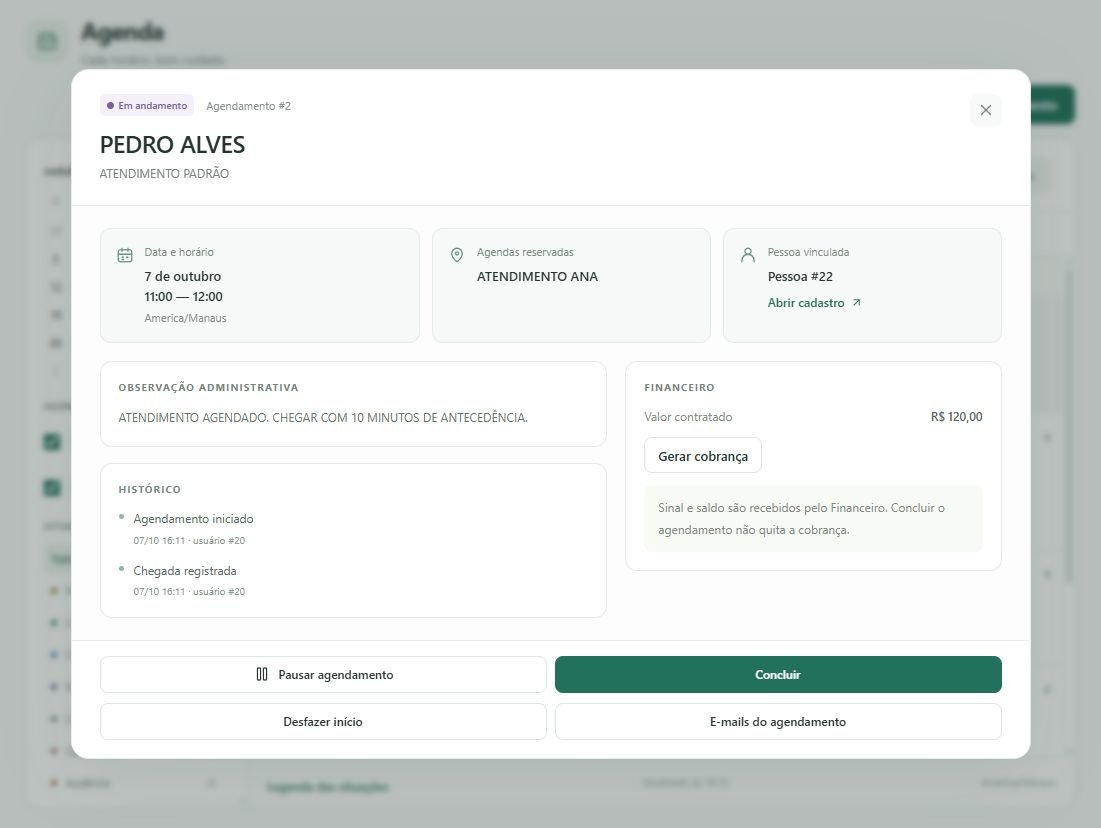 Inicie a atividade quando o atendimento começar.