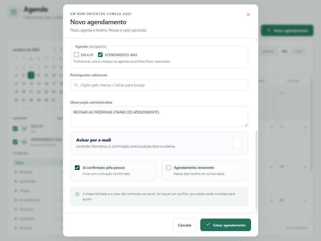 Marque Já confirmado pela pessoa quando a confirmação já tiver sido recebida.