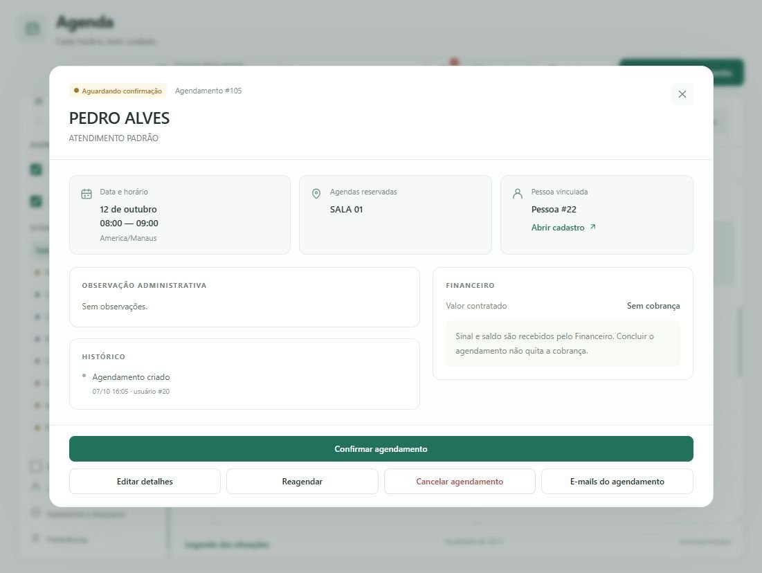Confira o agendamento criado a partir da solicitação de espera.