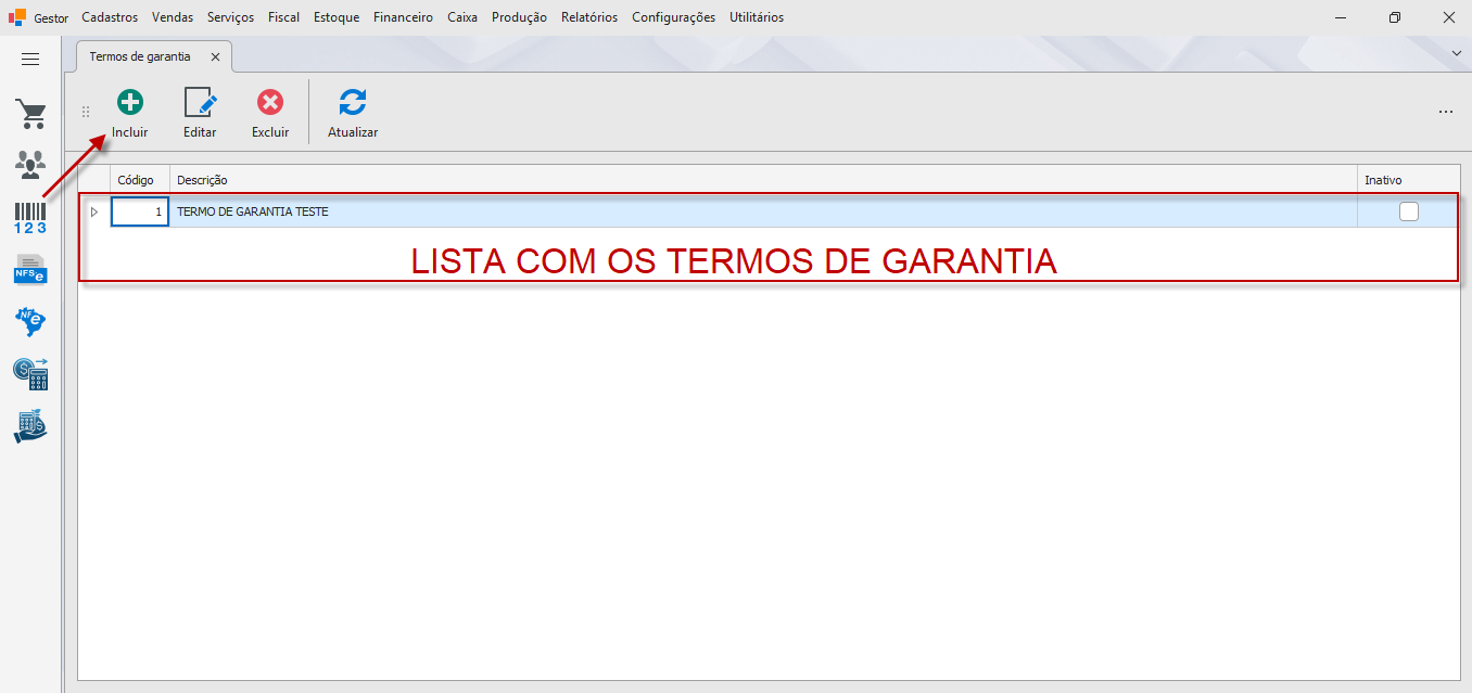 GARANTIA E TERMO DE CADASTRO