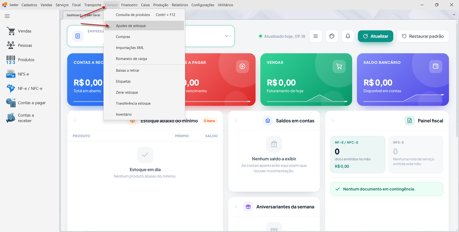 Posicionar grade (operação rápida)