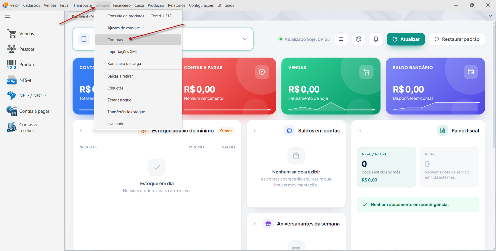 Posicionar grade (operação rápida)
