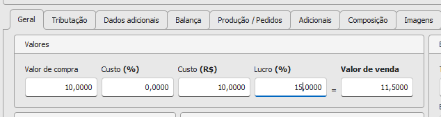 Produto — Preços e markup