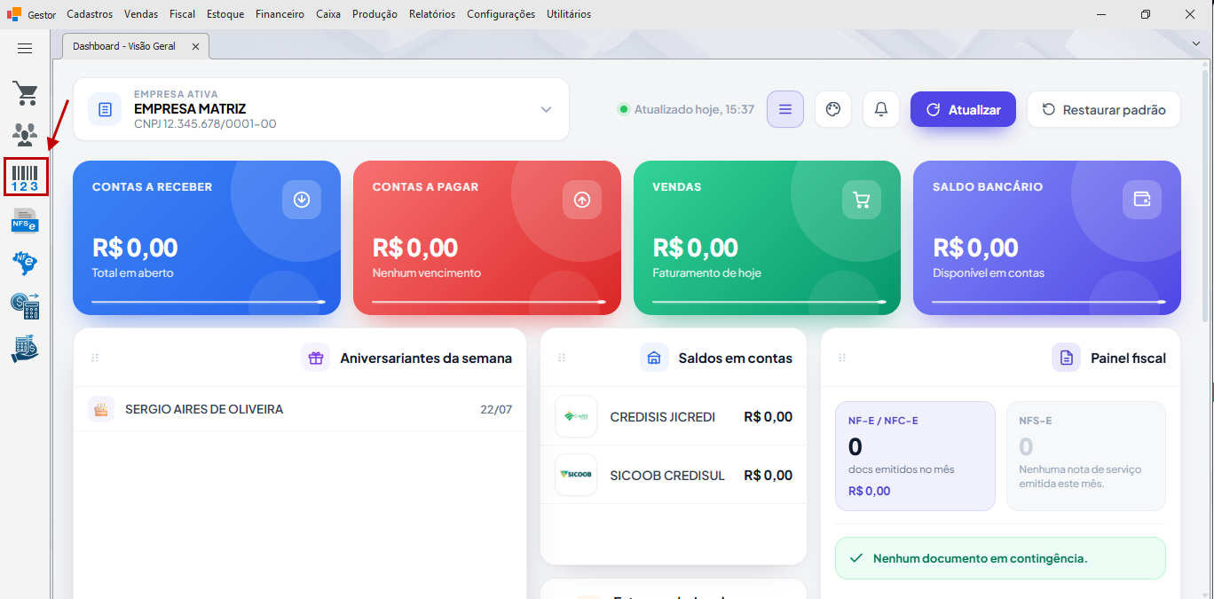 Menu Produtos