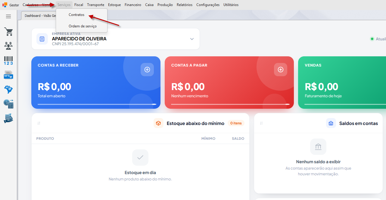 10 - GERAR FATURA DE CONTRATO