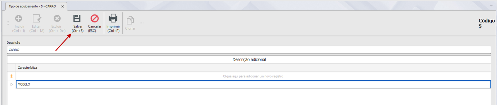 Tipo de Equipamento (OS)