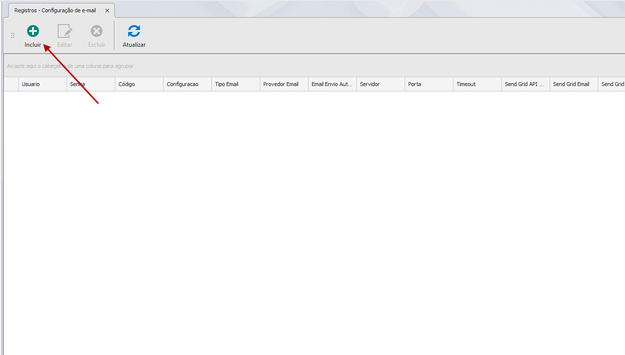 CONFIGURAÇÃO DE EMAIL