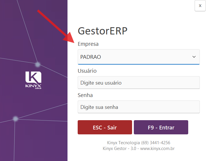 Selecionar conexão / banco